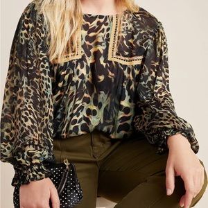 🔴Anthropologie Blank Peasant Blouse